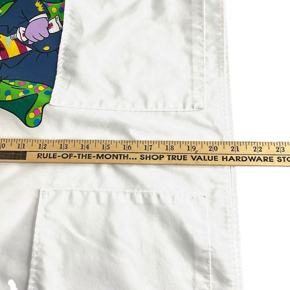 Sesame Street Dentist Scrub Top Womens Sz Small White Count w/ Toothbrush & Bats - Picture 5 of 10